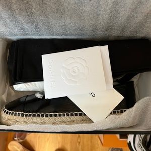 Chanel Espadrilles Size 40 Black/Silver